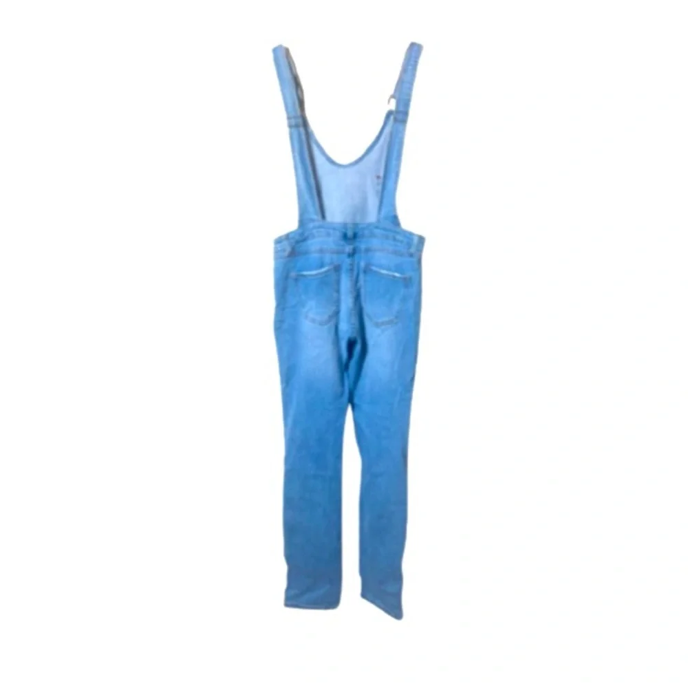 Distressed Denim Jeans Overalls - Picture 3 of 9